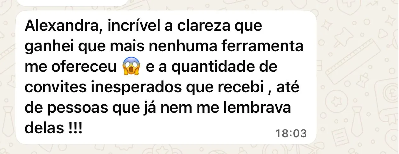 Depoimento da Sofia sobre clareza e convites inesperados